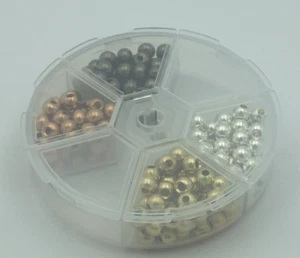 400 Assorted Brass CONE HEAD Beads for Fly Tying w/case - 3/16" 5mm MAT269 - Picture 1 of 5