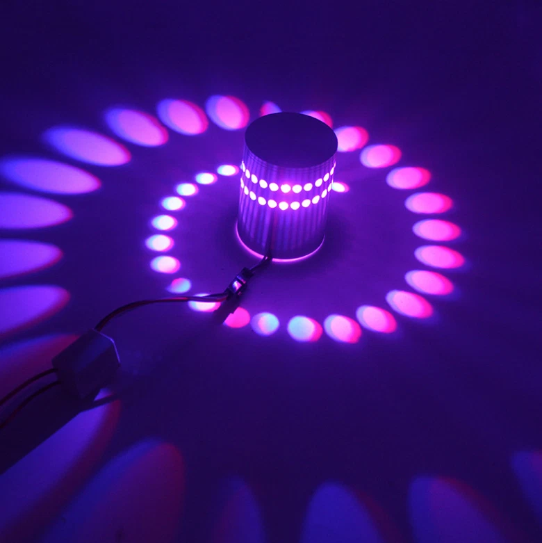 Luz de Pared LED Espiral 3W, Lámpara de Pared Agujero Espiral Instalación de Superficie Luz LED Foto 1 de 1