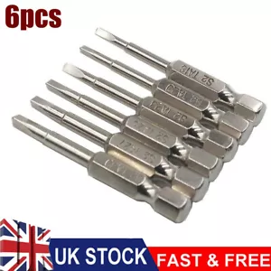 50mm 6Pcs Magnetic Triangle Head Screwdriver Bits S2 Steel 1/4" Hex Shank Alloy - Picture 1 of 8