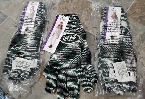 Lot of 3 - NEW YORK JETS GLOVES Touch by Alyssa Milano Gloves WOMENS Cover