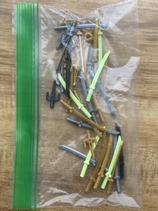 Lego Ninjago Golden Weapons Sai Katana Sword Shuriken Accessories - Picture 1 of 3