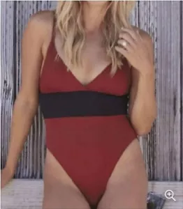 Nuevo con etiquetas Traje de baño de una pieza Andie x Claire The Bronti talla mediana - Imagen 1 de 6