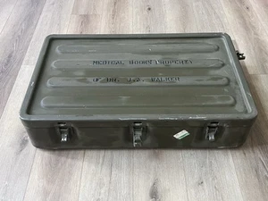 Vintage 1960s Officer Military METAL Chest Army Trunk Footlocker US Air Force - Picture 1 of 9