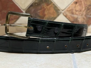 David Espinoza Boot Maker Phoenix Arizona Genuine Crocodile Green Gürtel Herren 38 - Bild 1 von 6