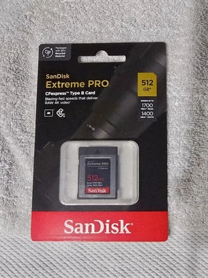 SanDisk Extreme Pro 512GB CFexpress Type-B Card 1700mb/S READ/1400MB/S - Image 1 of 2