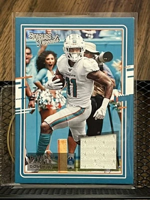 DEVANTE PARKER 2020 PANINI DONRUSS "THREADS" MIAMI DOLPHINS JERSEY PATCH RELIC!! - Image 1 of 2