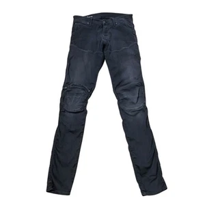G Star Raw Jeans Herren 33x36 Schwarz Dark Wash 5620 3D Zip Knie Skinny Stretch Moto - Bild 1 von 17