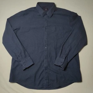Untuckit XXL Hemd Slim Fit Blau Knopfleiste 100% Baumwolle L/S - Bild 1 von 9