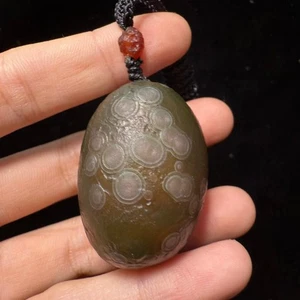 Collier amulette du Népal avec rare agate trouvée du désert de Gobi - Photo 1/10