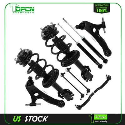 Front Struts Rear Shock For Toyota Sienna 2011-2014 Lower Control Arms Sway Bars - Image 1 of 4