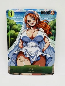 One Piece Goddess Nami Wedding DIY Doujin Kawaii Art Holo Card - Picture 1 of 1