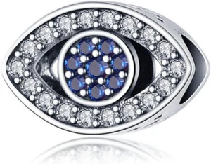 925 Sterling Silber Böser Teufel Augenschutz Charm Alle Sehenden Augen Viel Glück  - Bild 1 von 1