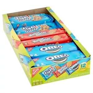 NABISCO CHIP AHOY! BISCOTTI VARIETÀ BURRO NUTTER & OREA PK 23,4 once-12CT- PK DI 2 - Foto 1 di 4