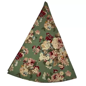 Mantel redondo floral verde vintage Ralph Lauren Melanie talla 68 x 68 pulgadas - Imagen 1 de 6