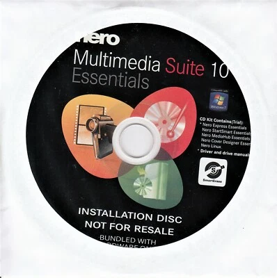 NERO MULTIMEDIA SUITE 10 ESSENTIALS INSTALLATION DISC - NEW!  READ FULL LISTING! - Image 1 of 2