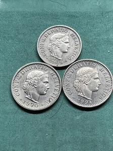1989 Switzerland 10 Rappen - 1970, 1994 20 Rappen Nice-BU - Picture 1 of 2