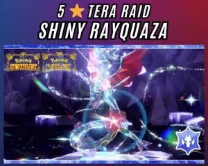 SHINY RAYQUAZA ⭐️ TERA RAID EVENT ⭐️ Untouched ✨ - Pokemon Scarlet And Violet - Picture 1 of 2