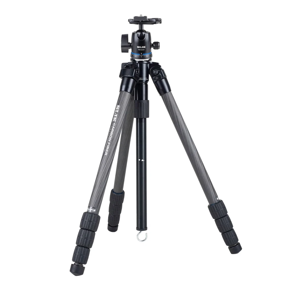 SLIK Pro CF-734 4-Section 65" Carbon Fiber Tripod Black 615-925