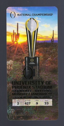 ALABAMA v CLEMSON - 2016 NCAA NATIONAL CHAMPIONSHIP BOWL GAME FULL UNUSED TICKET Cover
