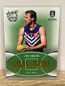 2017 AFL SELECT CERTIFIED GOAL TO GOAL FREMANTLE DOCKERS JOEL HAMLING #103. - Foto 1 di 2