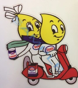 Adesivo decalcomania olio carburante Esso auto Vespa scooter camper furgone - Foto 1 di 1
