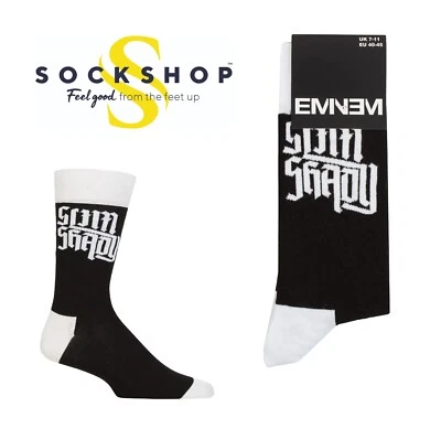 Eminem Real Slim Shady Socks Cotton Hip-Hop Fans Gift- SOCKSHOP Music Collection - Image 1 of 4