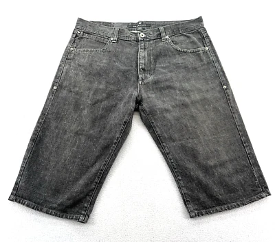 Pantalones Cortos Para Hombre Sean John 38 Negros 100% Algodón Elastizados Frente Plano Denim Foto 1 de 4
