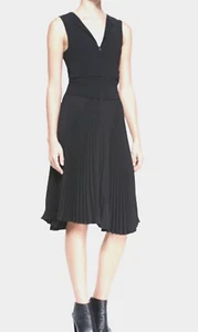 NWOT A.L.C Etta Pleated Dress Black Size 4 - Picture 1 of 12