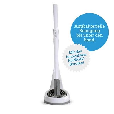 winwinCLEAN WC-CLEANER / SPAZZOLINO WC CON SETOLE CONCAVE I BIANCO/GRIGIO