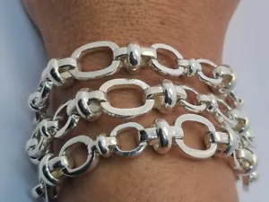 Links of London BRIT LINES bracelet, three rows, silver, superb - Picture 1 of 13