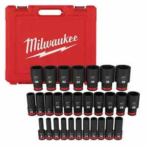 Milwaukee 49-66-7015 SHOCKWAVE Deep Impact Socket Set 1/2 in Drive Metric - Picture 1 of 1