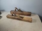 ANTIQUE WOOD PLANE LOT 2X LARGE PROVIDENCE TOOL CO IRON & MOULSON BROTHERS 22"