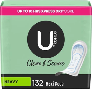 Clean & Secure Maxi Pads, Heavy Absorbency, 132 Count - Picture 1 of 11