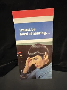 Star Trek Vint 1976 RandomHouse 12.5"x6.25" Greeting Card Mr. Spock Vulcan Ears - Picture 1 of 6