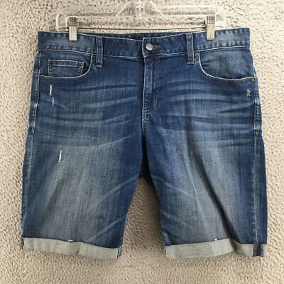 Gap 1969 紧身百慕大短裤男式 31R(实际 36x9)蓝色牛仔棉混纺 — 第 1/4 张图片