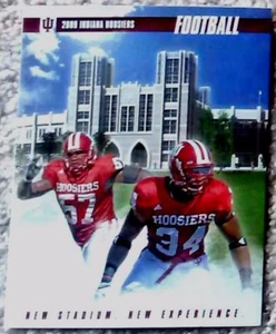 INDIANA UNIVERSITY HOOSIERS 2009 FOOTBALL POCKET SCHEDULE - MINT! - Picture 1 of 1