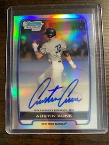 A78,032 - 2012 Bowman Chrome Draft Draft Pick Autographs #AAU Austin Aune