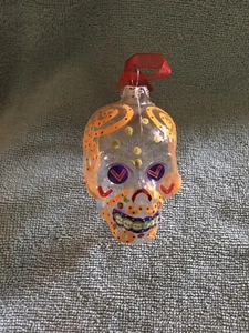 Day of the Dead Skull Christmas Ornament 3” Shatterproof Plastic NWOT - Bild 1 von 5
