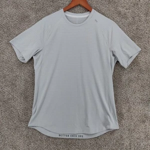 Lululemon Metal Vent T-Shirt Men Medium Light Blue Short Sleeve Gym Yoga Running - Picture 1 of 14