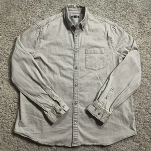 Camisa Express Abotonada Gris Claro Para Hombre Talla XL Extra Grande Clásica Peso Pesado - Imagen 1 de 8