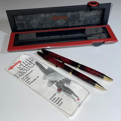 Rotring Schreib-Set in OVP,M 639060, Kugelschreiber+ Feinminenstift,rot/schwarz - Bild 1 von 4
