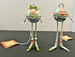 Abt. 56 Set Mr & Mrs. Jingle Bell Patience Brewster Krinkles Ornament - Neu mit Etikett - 6 Zoll - Bild 1 von 8