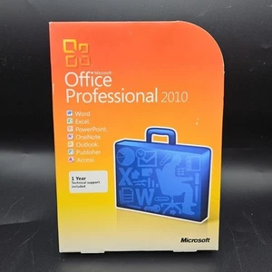 Microsoft Office Professional DVD 2010 Software Windows W/ Key - Photo 1/6