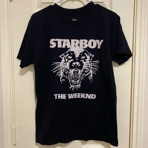 XO The Weekend Starboy T-Shirt Adult Size Medium Black Crew Neck Concert Music - Picture 1 of 4