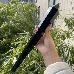 Cetro Obelisco Obelisco Cristal Curativo Cristal Obsidiana Negro Natural 1.5LB 14.3" - Imagen 1 de 13