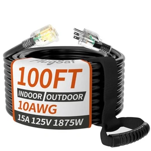 Cavo di Prolunga da Esterno 100ft 10/3 Gauge Impermeabile con Indicatore Illuminato,10... - Foto 1 di 7