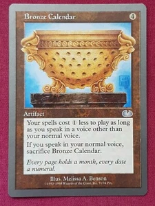 Magic The Gathering UNGLUED BRONZE CALENDAR artifact card MTG - Picture 1 of 2