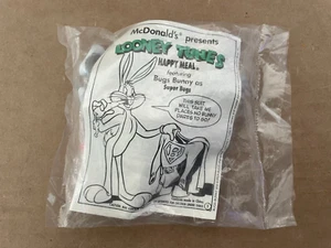 Vintage McDONALD'S Happy Meal Toy LOONEY TUNES Bugs Bunny as Super Bugs unopened - Picture 1 of 2