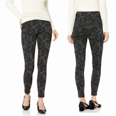 Lysse Toothpick Knit Denim Leggings Size XS Womens Skinny Pull On Black Tie Dye - Image 1 of 4