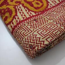 Vintage Quilt Indian Handmade Organic Cotton Bedspread Elegant Throw Bedding
